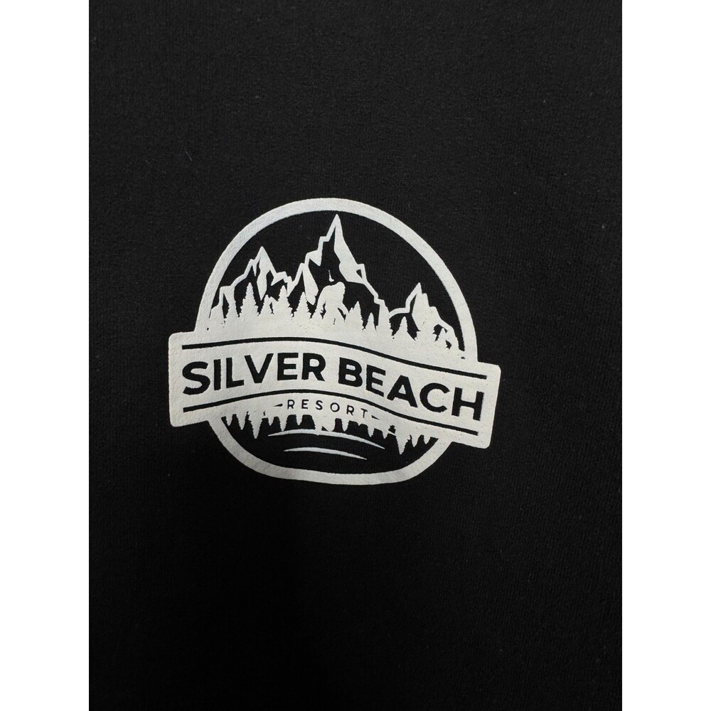 Silver Beach XL Unisex Sweatshirt Butterfly Print Black Long Sleeve Crewneck - Picture 2 of 7